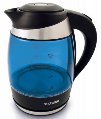 Чайник StarWind SKG2216 2200 Вт синий 1.8 л пластик/стекло