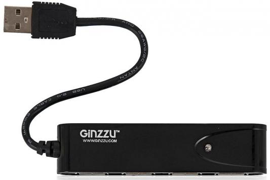 Концентратор USB 2.0 GINZZU GR-424UB 4 x USB 2.0 черный