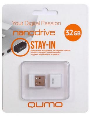 Флешка USB 32Gb QUMO NanoDrive USB2.0 белый QM32GUD-NANO-W