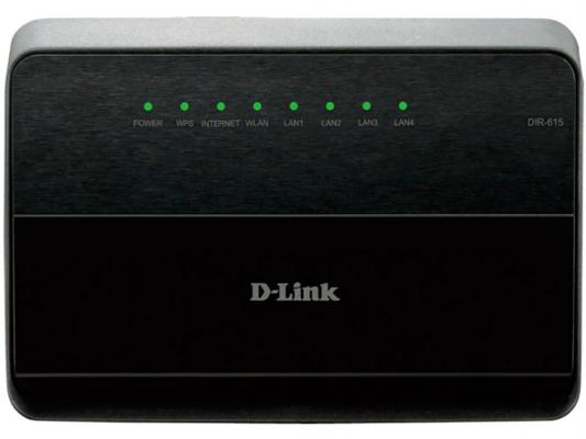 Маршрутизатор D-Link DIR-615/D/P1A 802.11bgn 300Mbps 2.4 ГГц 4xLAN черный