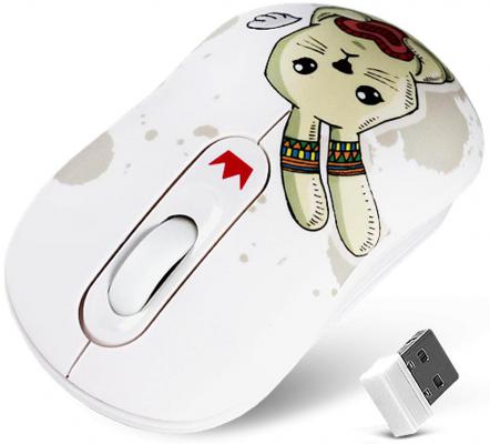 Мышь беспроводная Crown CMM-928W rabbit цветной USB CM000001189