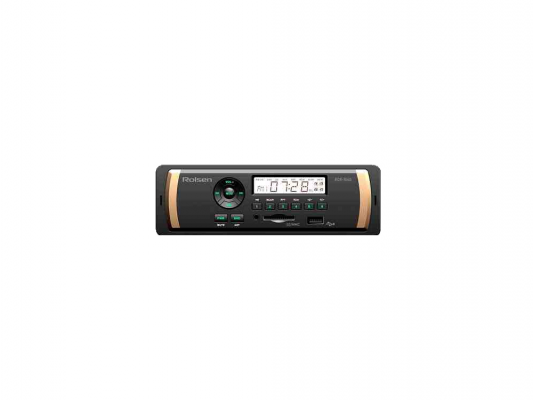 Автомагнитола Rolsen RCR-104G бездисковая USB MP3 FM SD MMC 1DIN 4x45Вт зеленая подсветка черный
