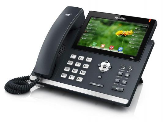Телефон IP Yealink SIP-T48G 16 SIP-аккаунтов 2x10/100/1000Mbps 1xUSB2.0 7" Touch Screen PoE BLF BLA