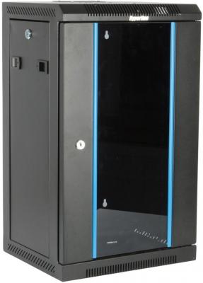 Шкаф настенный 10" 6U Hyperline TDC-6U-GR-RAL9004 350х370х300мм черный