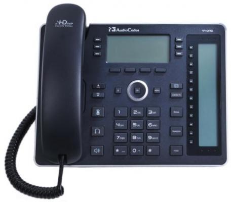 Телефон IP AudioCodes 440HD IP-Phone PoE GbE and external power supply черный