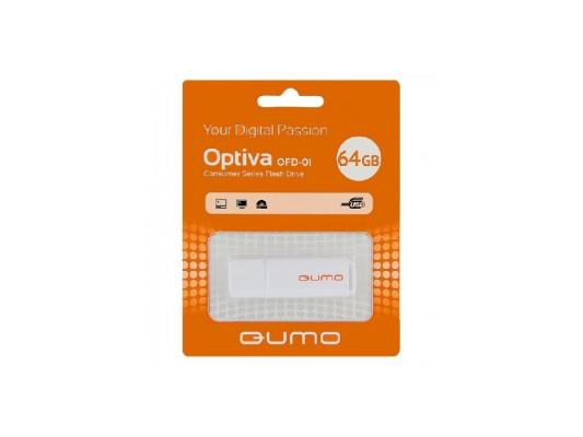 Флешка 64Gb QUMO QM64GUD-OP1-white USB 2.0 белый
