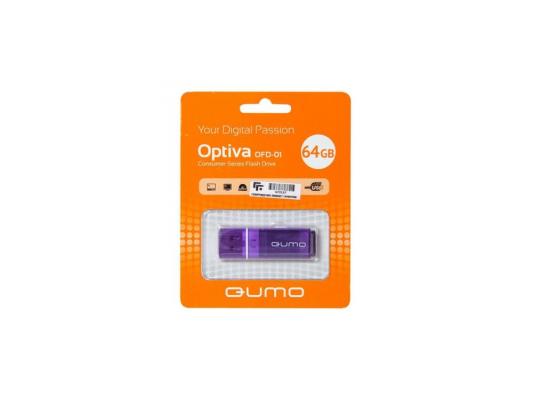 Флешка USB 64Gb QUMO Optiva 01 USB3.0 фиолетовый QM64GUD-OP1-violet флешка qumo optiva ofd 01 8gb черный