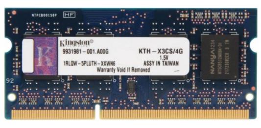 Оперативная память для ноутбуков SO-DDR3 4Gb PC12800 1600MHz Kingston KTH-X3CS/4G