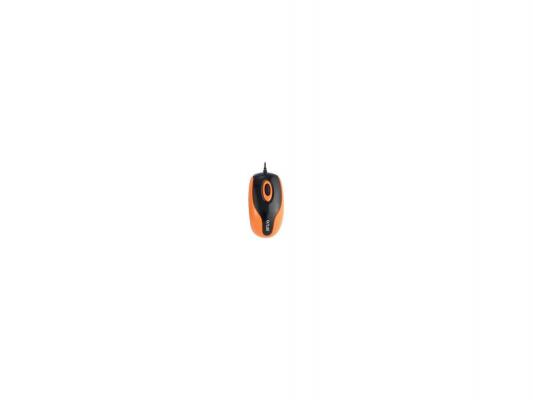 Мышь Delux DLM-363BU черно-оранжевый USB
