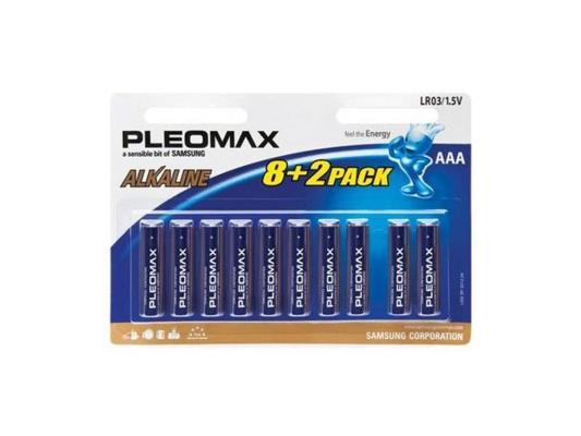 Батарейки Samsung Pleomax AAA 10 шт LR03-8+2BL