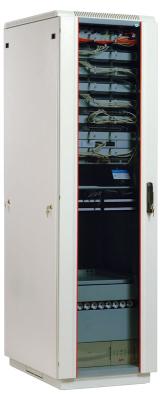 Шкаф телекоммуникационный напольный 42U (600х600) дверь стекло ШТК-М-42.6.6-1ААА