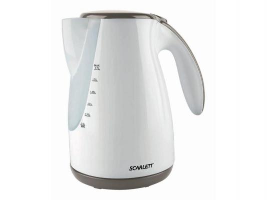Чайник Scarlett SC-EK18P22 2200Вт 1.7л пластик бело-серый