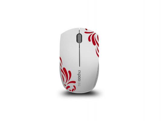 Мышь RAPOO 3300P белый/красный USB