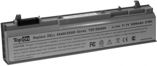 Аккумулятор для ноутбука Dell Latitude E6400, E6410, E6500, E6510, Precision M2400, M4400, M4500, M6400, M6500 Series 4400мАч 11.1V TopON TOP-E6400