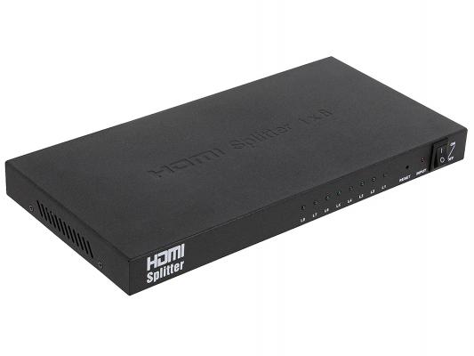 Сплиттер HDMI Switch Orient HSP0108 1->8 HDMI 1.4/3D HDTV1080p/1080i/720p HDCP1.2 внешний БП 5В/3A метал.корпус