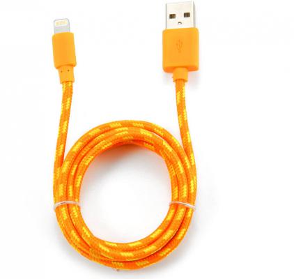 Кабель Konoos USB 1м для iPhone 5 iPhone 6 iPod iPad 8pin Lightning оранжевый KC-A2USB2no