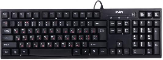 Клавиатура Sven Standard 304 USB черный