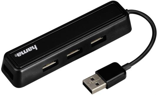 Концентратор USB 2.0 HAMA H-12167 4 x USB 2.0 черный