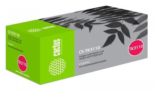 Тонер-картридж Cactus CS-TK3110 для для Kyocera Ecosys FS-4100DN 4200DN 4300DN 15500стр Черный