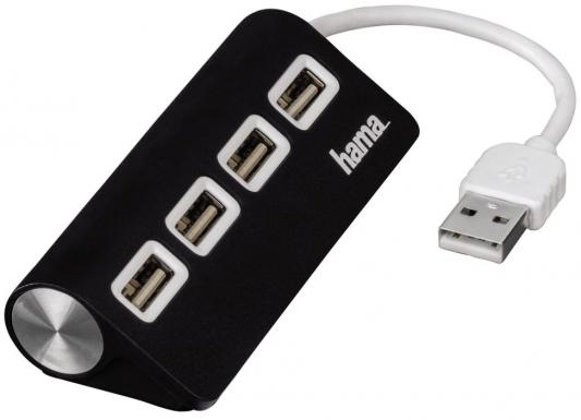 Концентратор USB 2.0 HAMA TopSide H-12177 4 x USB 2.0 черный