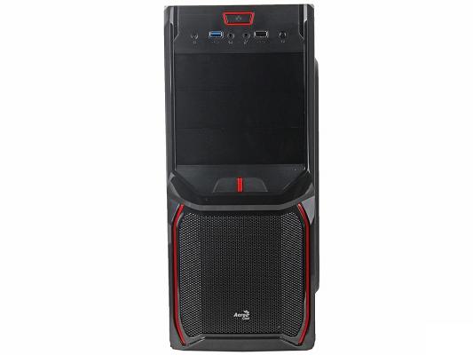 Корпус ATX Aerocool V3X Advanced Devil Red Edition 500 Вт чёрный красный EN57561