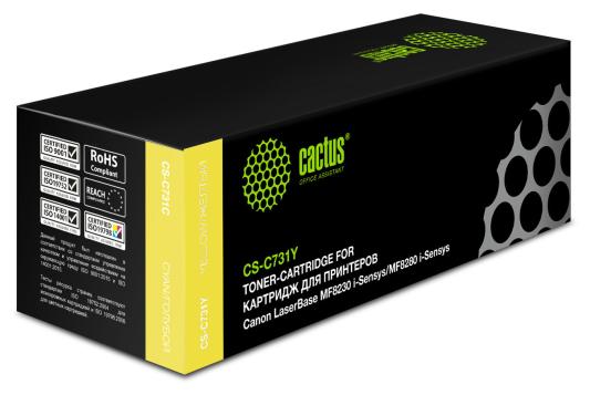 Картридж Cactus CS-C731Y для Canon LaserBase MF8230 i-Sensys MF8280 i-Sensys желтый 1800стр