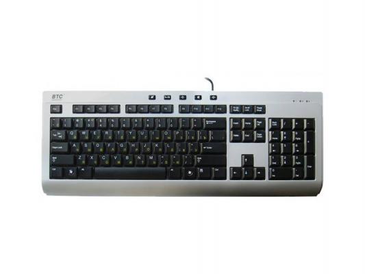 Клавиатура BTC-9313U черный/серебро