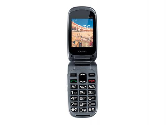 Мобильный телефон QUMO Push 243 Clamshell черный 2.4" 64 Мб