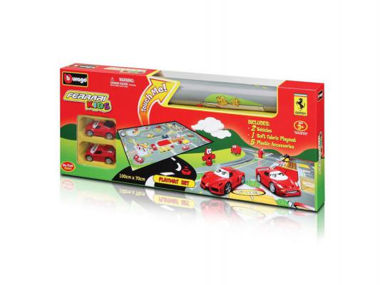 Bburago Игровой Коврик с 2-мя металлическими машинами серии Ferrari Kids 18-31279