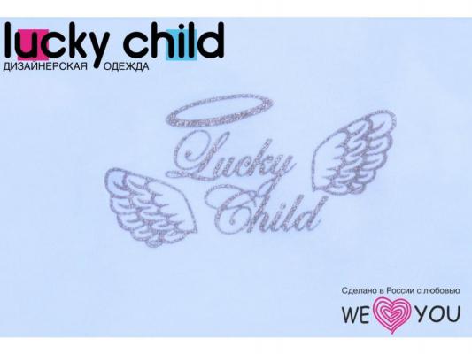 Боди с длинным рукавом Lucky Child Ангелочки, размер 22 (68-74) Голубой 17-6