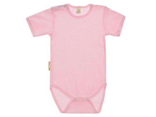 Боди футболка Lucky Child ажур,розовая. размер 24 (74-80)