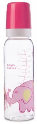 Бутылочка для кормления Canpol Африка 250 мл с 12 месяцев розовый 11/840