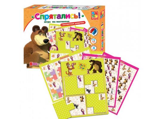Магнитная игра Vladi toys развивающая "Спрятались" Маша и медведь VT3304-09