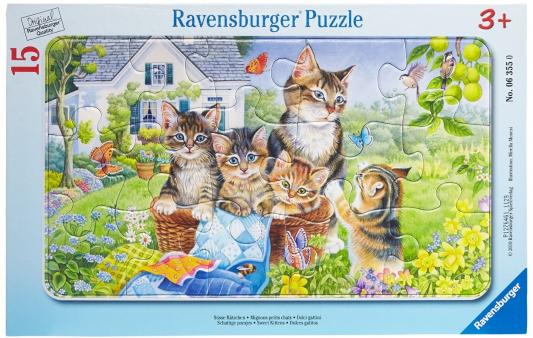 Пазл в рамке Ravensburger Ласковые котята 15 элементов