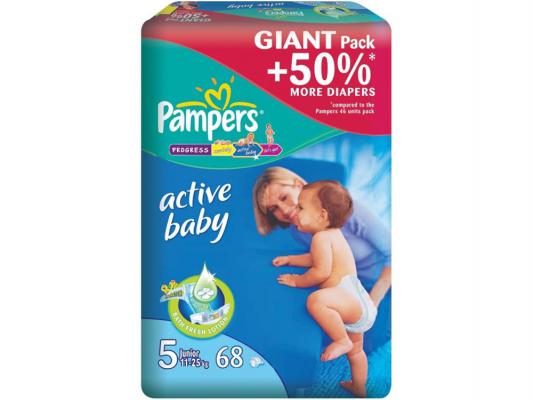 Подгузники Pampers Active Baby Junior (11-18 кг) Джайнт Упаковка 68 шт.