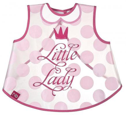 Слюнявчик-жилетка Happy Baby на липучке Little Lady 16004 розовые 6м+