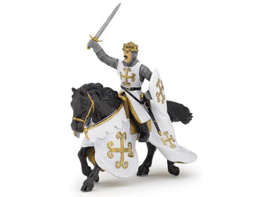 Фигурка Papo Конь рыцаря с мечом в кольчуге 14 см 39770