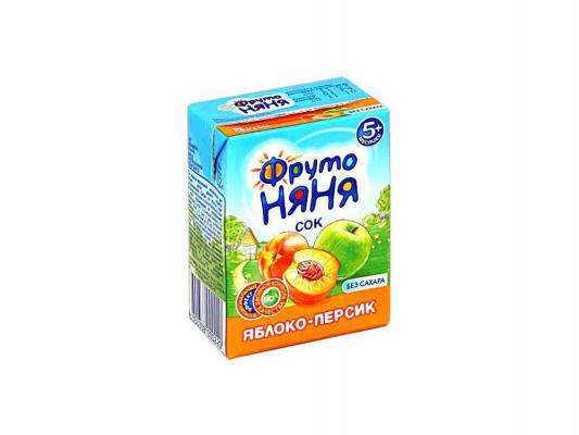 Сок ФрутоНяня Яблоко, персик с 5 мес. 200 мл.