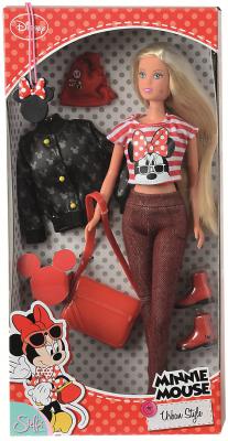 Кукла Simba Кукла Штеффи Minnie Mouse с аксессуарами (с черной курткой) 29 см 5745877