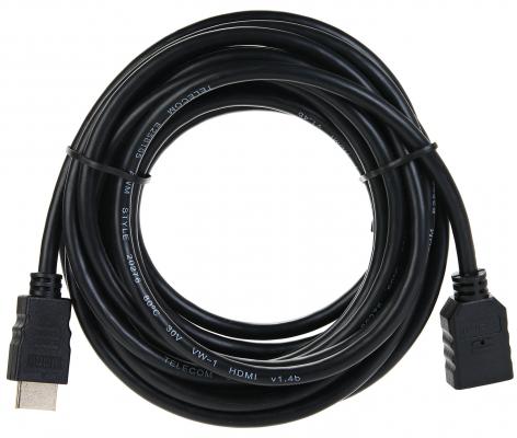 Кабель HDMI 5м VCOM Telecom VHD6105D-5M круглый черный