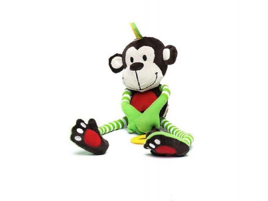 Мягкая игрушка обезьянка Edushape Моя обезьянка плюш синтепон зеленый черный красный