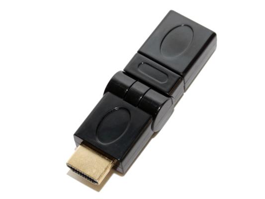Переходник HDMI(f)-HDMI(m) 5bites поворотный позолоченные контакты черный HH1004G