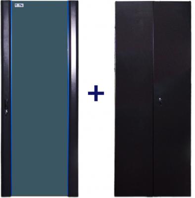 Комплект дверей Lanmaster TWT-CBB-DR42-8X-S-G1 42U 800мм передняя стекло задняя металл черный