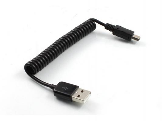 Кабель USB 2.0 AM-mini5P 1.0м Greenconnect экранированный витой черный GC-UC02-1m