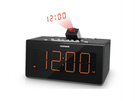Часы с радиоприемником Telefunken TF-1542 черно-оранжевый