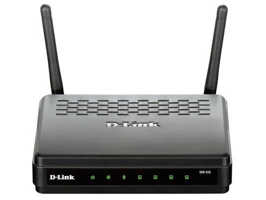 Маршрутизатор D-Link DIR-615/FB1/U1B 802.11bgn 300Mbps 2.4 ГГц 4xLAN черный