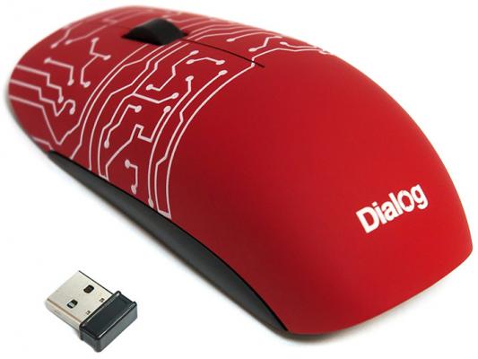 Мышь беспроводная Dialog Katana красный USB RF MROK-13U