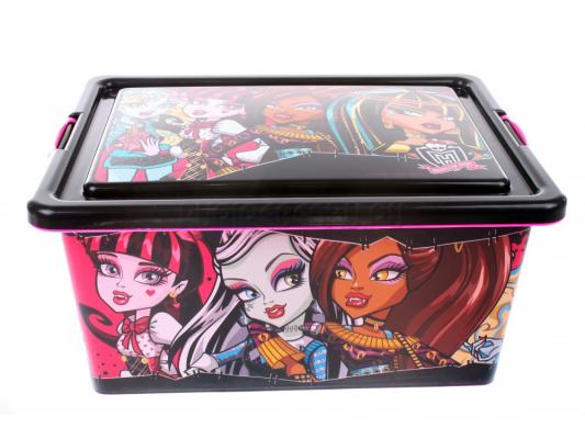Ящик для игрушек с крышкой Monster High 4645 пластик чёрный