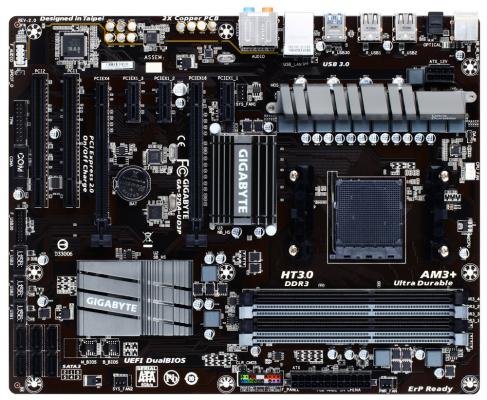 Материнская плата GigaByte GA-970A-UD3P V2.0 Socket AM3+ AMD 970 4xDDR3 2xPCI-E 16x 2xPCI 3xPCI-E 1x 6 ATX Retail