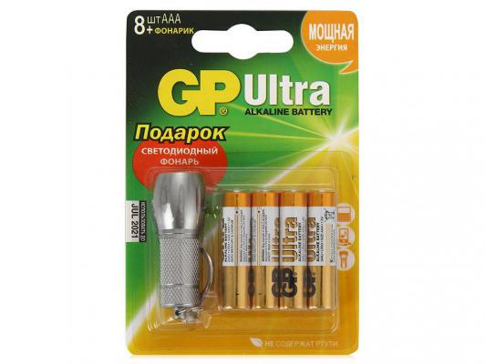 Батарейки GP Ultra Alkaline 24AU/FT AAA 8 шт + фонарик